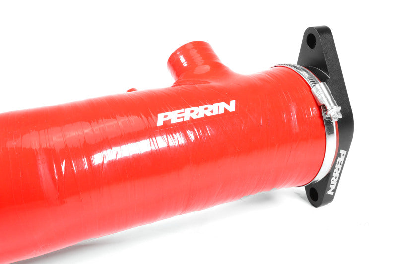 Perrin 2022+ Subaru WRX Long Type Turbo Inlet Hose  - Red - PSP-INT-427RD by Perrin Performance - side view