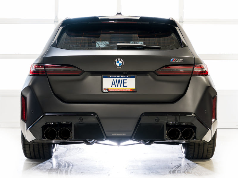 AWE BMW G90/G99 M5 Touring Edition Catback Exhaust - Diamond Black Tips - 3015-43790