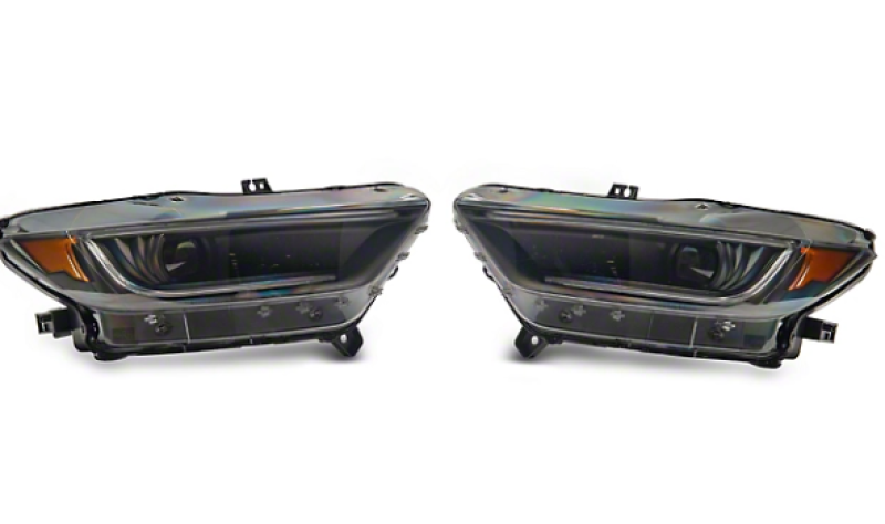 Raxiom 15-17 Ford Mustang 18-20 Mustang GT350 Left Headlight- Blk Housing (Smoked Lens) Box 1 of 2 - 406011-1