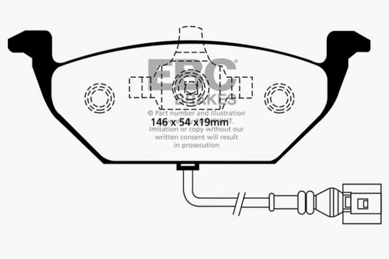 EBC 00-05 Volkswagen Beetle 2.0 Greenstuff Front Brake Pads - DP21329