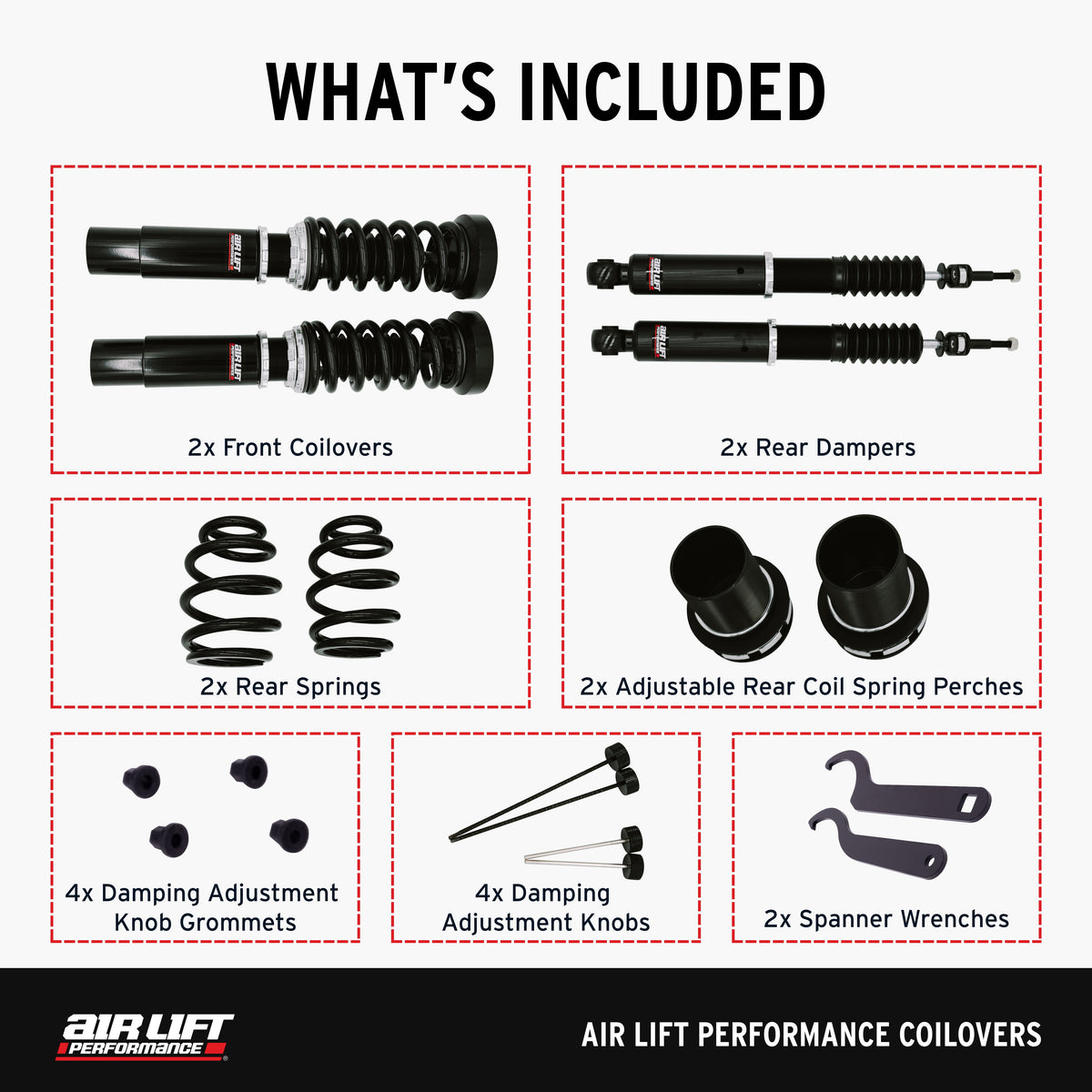 Air Lift Performance 09-16 Audi A4 / 07-17 Audi A5 Coilover Kit - 79005