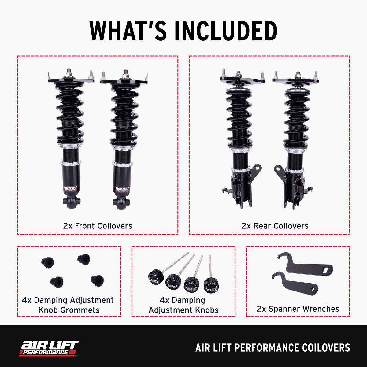 Air Lift Performance 17-23 Tesla Model 3 (AWD) / 20-24 Tesla Model Y Coilover Kit - 79009