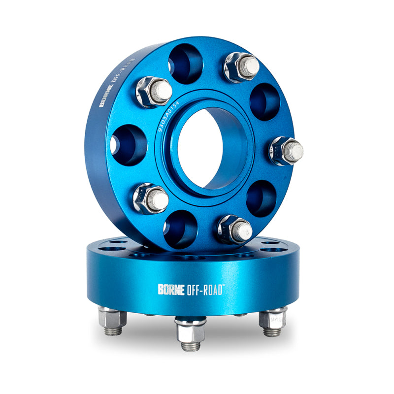 Borne Off-Road Wheel Spacers - 5x127 - 71.6 - 30mm - M14 - Blue - BNWS-003-300BL