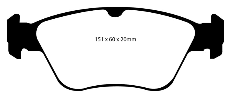 EBC 99-01 Mercedes-Benz C230 (W202) 2.3 Yellowstuff Front Brake Pads - DP41055R