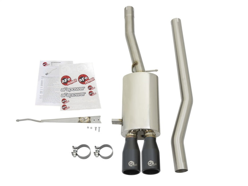 aFe MACHForce XP Exhausts Cat-Back SS-304 14-17 Mini Cooper S Hardtop 2-Door w/ Black Tips - 49-36331-B
