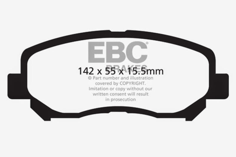 EBC 12+ Mazda CX-5 2 Yellowstuff Front Brake Pads - DP42134R