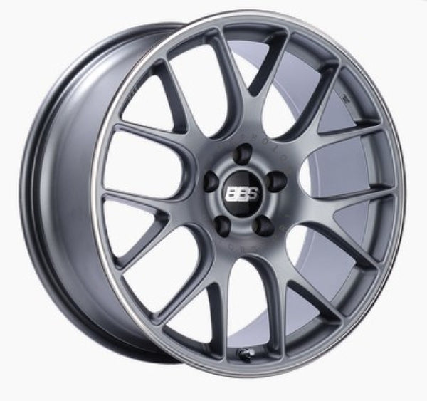 BBS CH-R 19x8 5x120 ET40 Satin Titanium Polished Rim Protector Wheel -82mm PFS/Clip Required - CH129TIPO by BBS