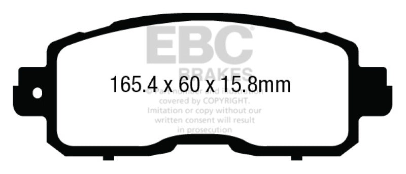 EBC 13+ Nissan Altima 2.5 (L33) Sedan Greenstuff Front Brake Pads - DP23011