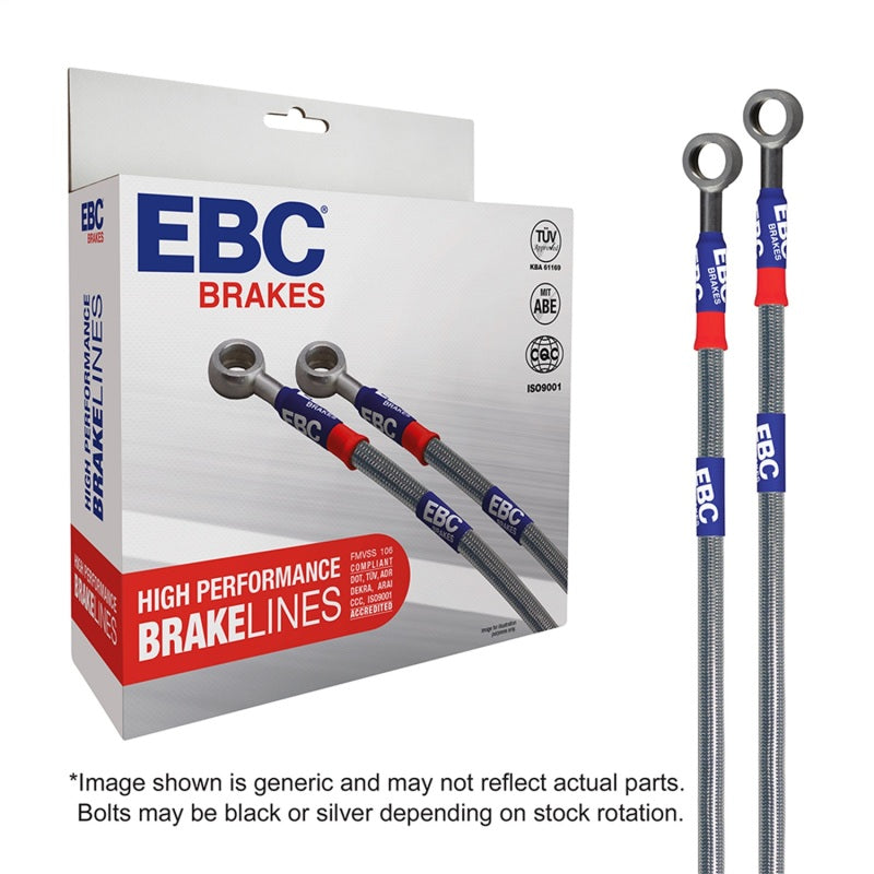 EBC 00-04 Ford F150 4.2L 2WD w/4 Wheel ABS &amp; 7 Lug) Stainless Steel Brake Line Kit - BLA7150-3L