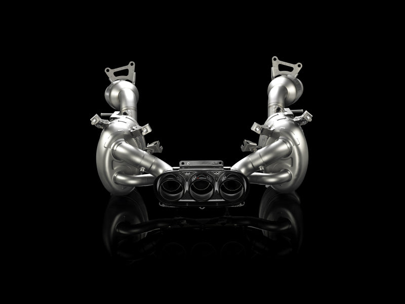 Akrapovic 10-15 Ferrari 458 Italia/458 Spyder Slip-On Line (Titanium) w/ Carbon Tips - MTP-FE458H