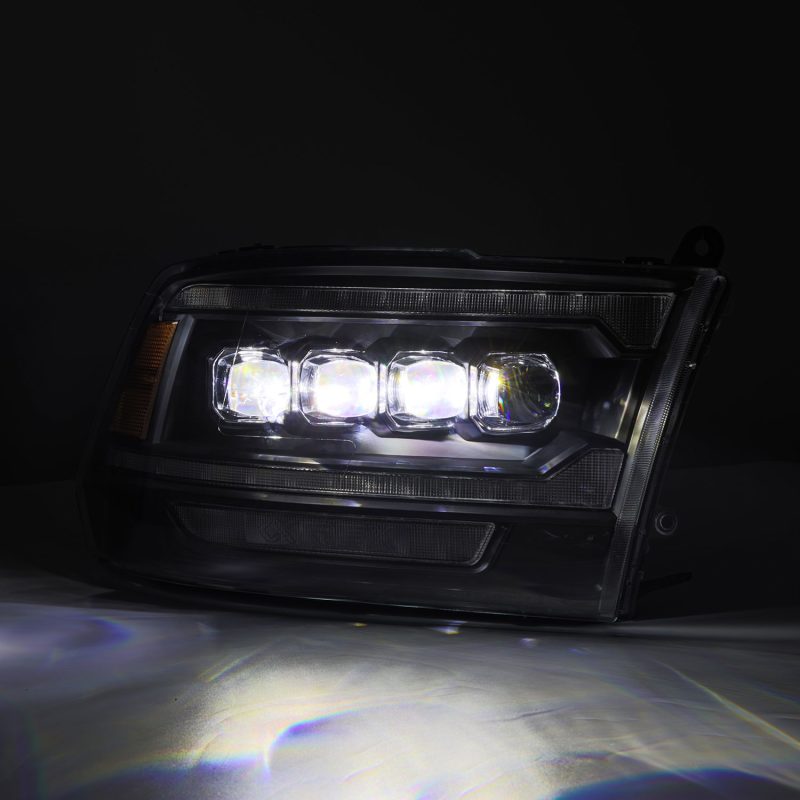 AlphaRex 09-18 Dodge Ram 2500 NOVA LED Proj Headlights Plank Style Design Black w/ Activation Light - 880555