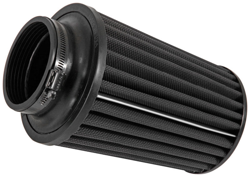 K&amp;N Universal Round Clamp-On Air Filter 3.5in ID 9.5in Height 6in Base OD 5.25 Top OD - RU-3105HBK