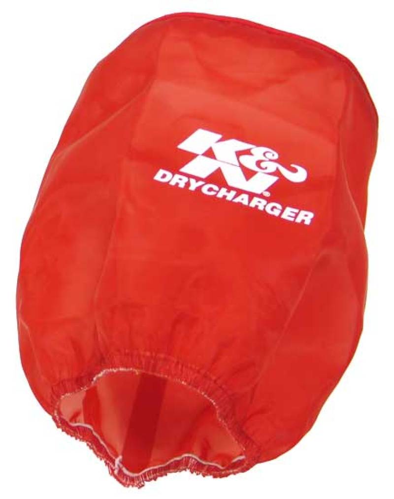 K&N Drycharger Air Filter Wrap Red 6in Base ID x 5in Top ID x 6.5in Height - RX-4730DR by K&N Engineering - front view