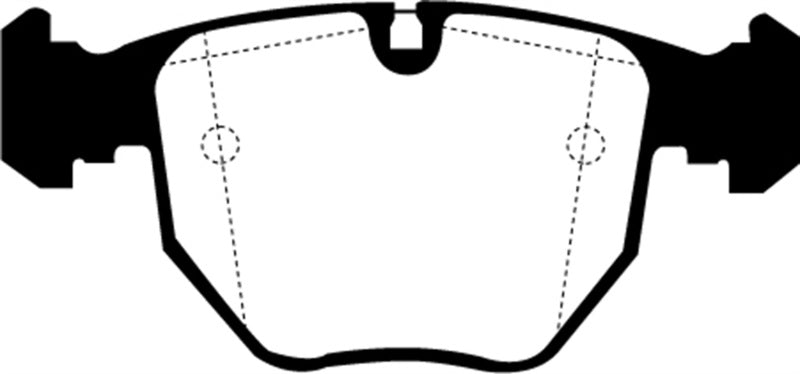 EBC 00-06 BMW X5 3.0 Greenstuff Front Brake Pads - DP61036 for 2000-2006 BMW X5 - angle view