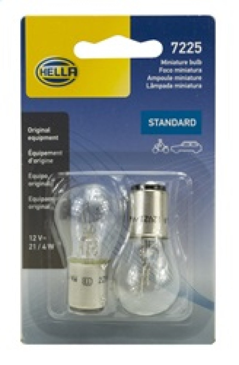 Hella Bulb 7225 12V 21/4W Baz15D S8 (2) - 7225TB
