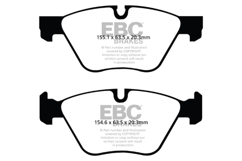 EBC 11+ BMW 528 2.0 Turbo (F10) Yellowstuff Front Brake Pads - DP42088R