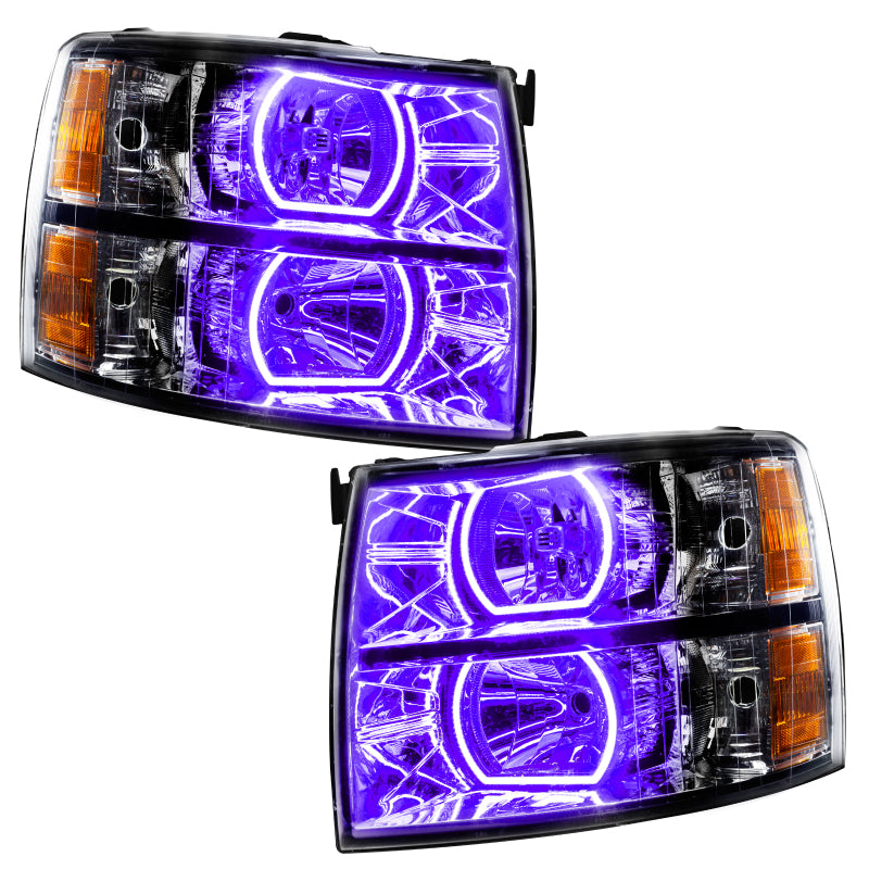 Oracle 07-13 Chevrolet Silverado SMD HL - Black - Square - ColorSHIFT w/ BC1 Controller SEE WARRANTY - 8189-335