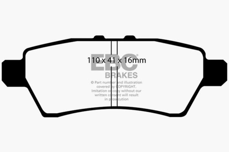 EBC 05-12 Nissan Pathfinder 4.0 Greenstuff Rear Brake Pads - DP61748