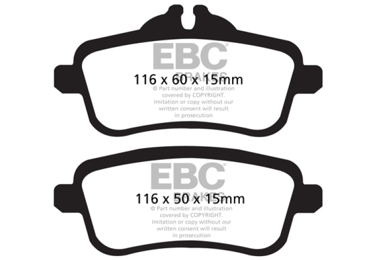EBC 13-16 Mercedes-Benz GL350 3.0 TD Greenstuff Rear Brake Pads - DP62137