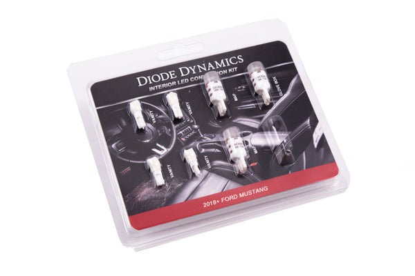 Diode Dynamics 18-23 Mustang Stage 1 Mustang Interior LED Light Kit - Cool - White - DD0359 for 2018-2023 Ford Mustang - fron