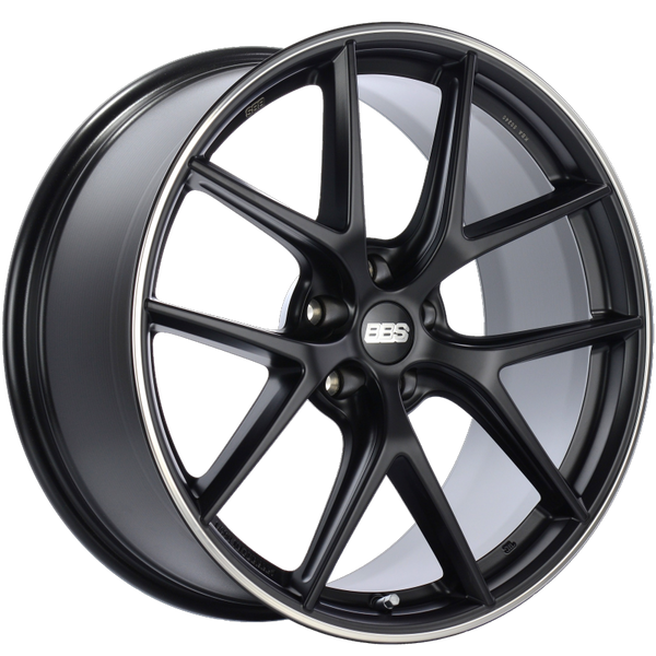 BBS CI-R 20x10 5x112 ET45 Satin Black Polished Rim Protector Wheel -82mm PFS/Clip Required - CI0601BPO by BBS