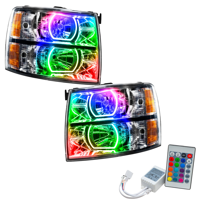 Oracle 07-13 Chevrolet Silverado SMD HL - Square Style - ColorSHIFT w/ Simple Cntrl SEE WARRANTY - 8188-504