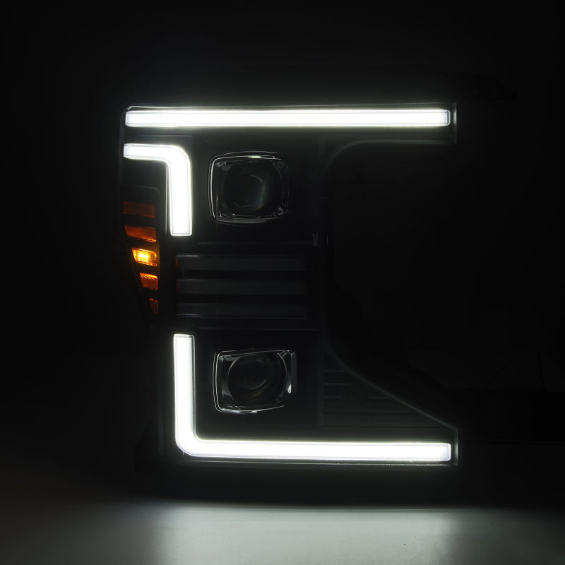 AlphaRex 20-22 Ford F150 Pro-Series Projector Headlights Black w/ Activation Light / Seq. Sig. / DRL - 880344
