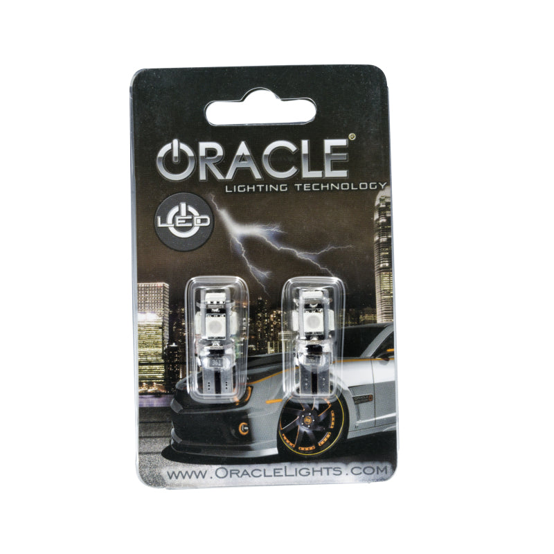 Oracle T10 5 LED 3 Chip SMD Bulbs (Pair) - Blue SEE WARRANTY - 4801-002