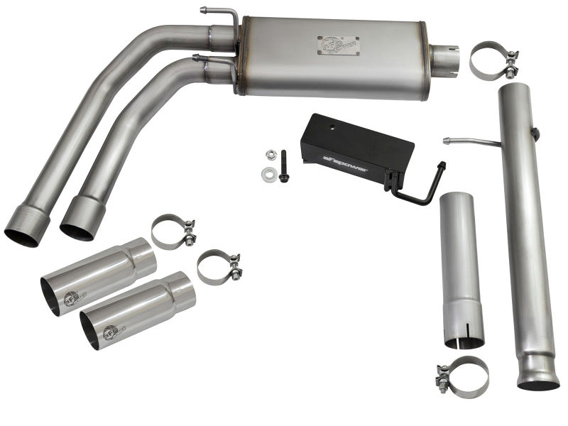 aFe Rebel Series CB 3in Middle Side Exit SS Exht w/Polish Tips 09-16 Chevy Silverado/GMC Sierra 1500 - 49-44062-P