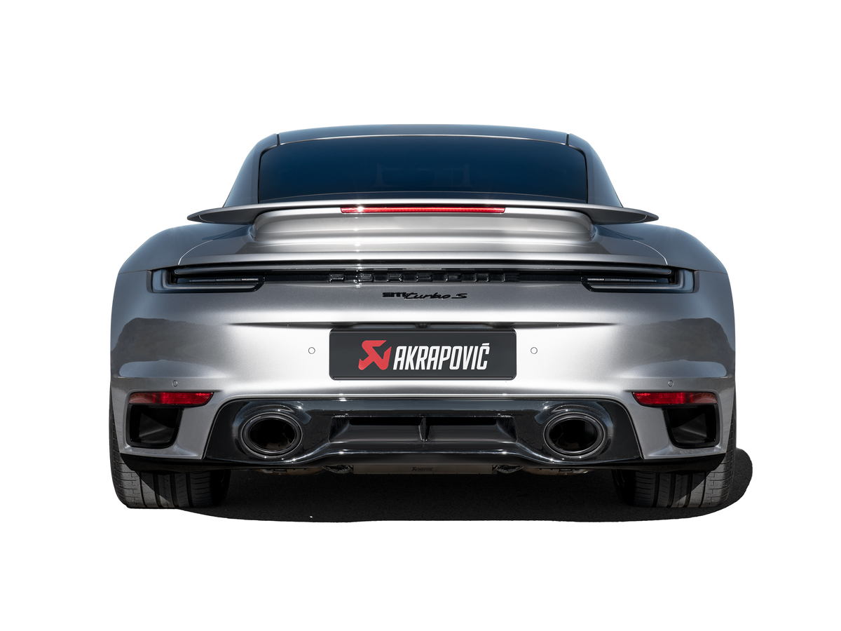 Akrapovic 20+ Porsche 911 Turbo/Turbo S (992) Slip-On Race Line (Titanium) w/Black Titanium Tips - S-PO/TI/19-TPB