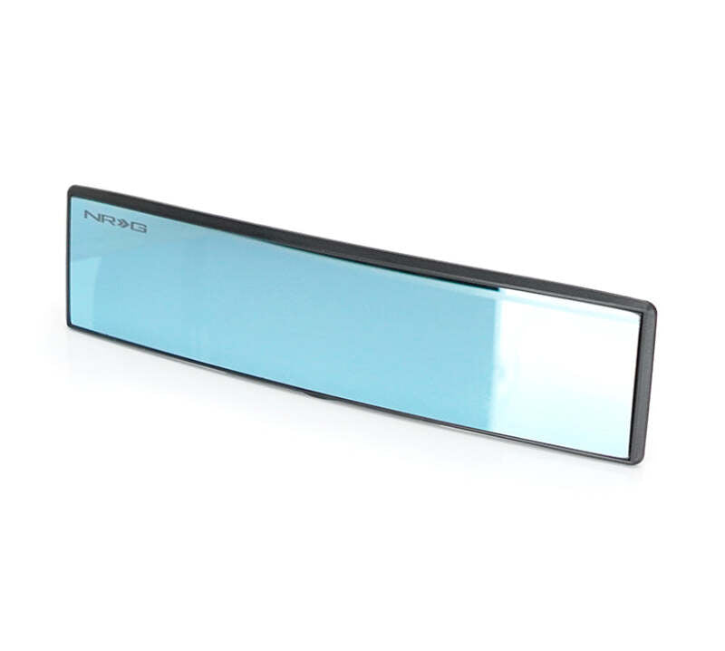NRG 300mm Wide Panorama Clip-on Rearview Mirror - Convex w/ Blue Tint - IM-300CBL - front view