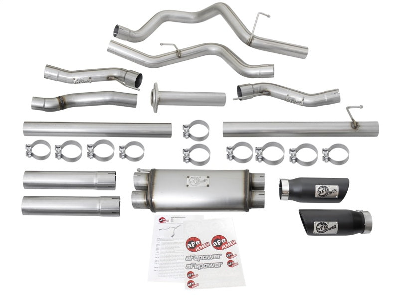 aFe MACHForce XP 3in 409-SS Exhaust Cat-Back 2017 Ford F-150 Raptor V6-3.5L (tt) w/ Black Tip - 49-43045-B