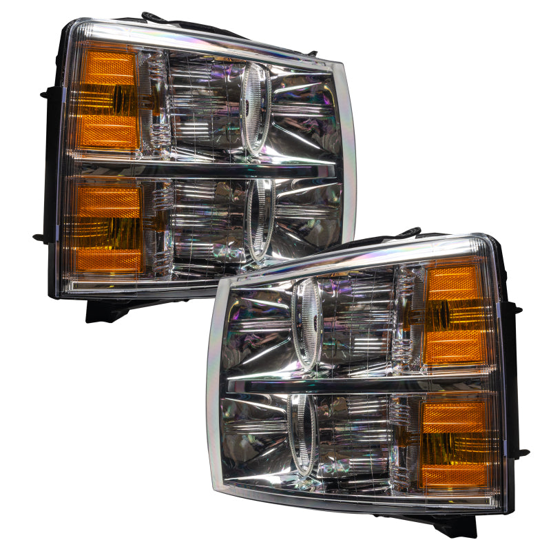 Oracle Lighting 07-13 Chevrolet Silverado Pre-Assembled LED Halo Headlights - Green SEE WARRANTY - 7007-004