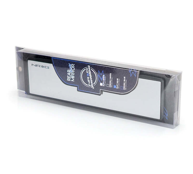 NRG 270mm Wide Panorama Clip-on Rearview Mirror - Flat w/ Blue Tint - IM-270FBL - close-up view 2