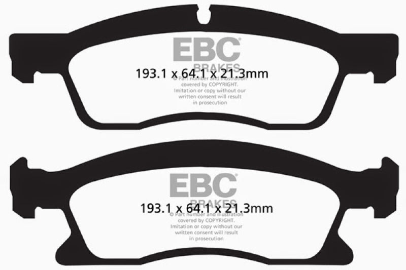 EBC 13+ Dodge Durango 5.7 Greenstuff Front Brake Pads - DP62136