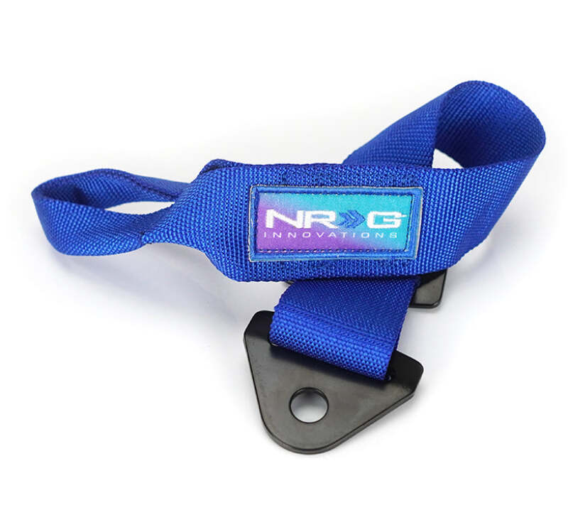 NRG Universal Tow Strap 24in Adjustable - Blue - TOW-10BL - front view