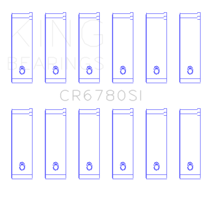King Engine Bearings Chrysler 2.7L (Size +0.50mm) Connecting Rod Bearing Set - CR6780SI0.5