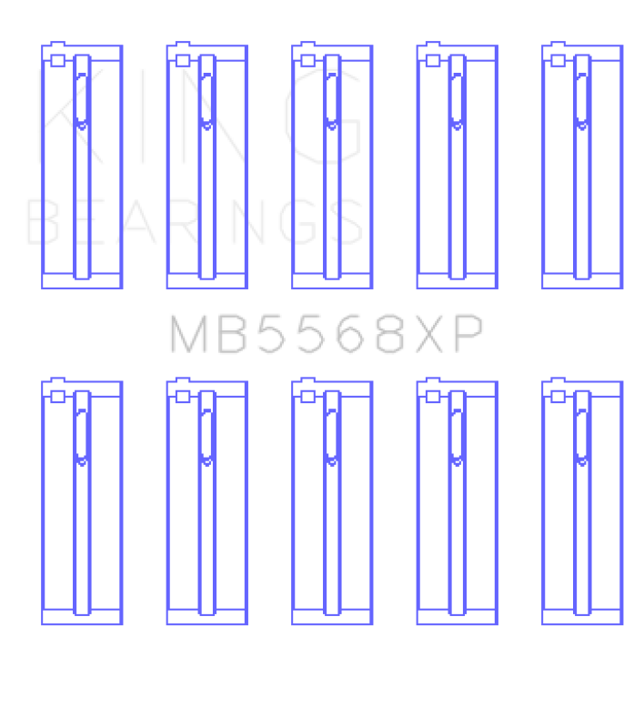 King Acura D16A1 / 97-01 Honda H22A4 / 98+ F23A (Size STD) Performance Main Bearing Set - MB5568XP