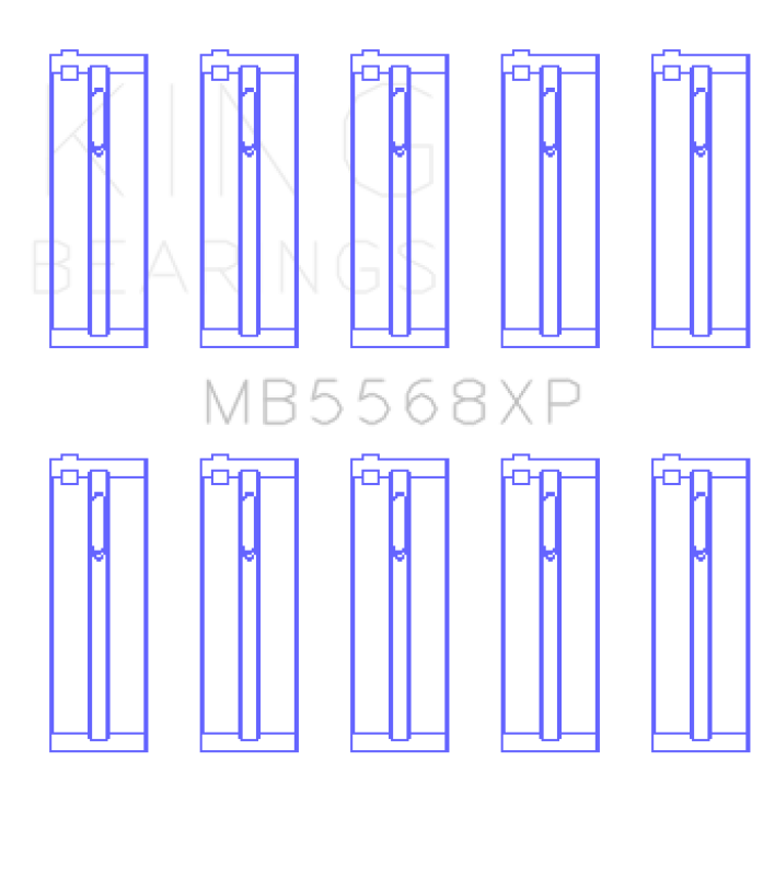 King Acura D16A1 / 97-01 Honda H22A4 / 98+ F23A (Size 0.25mm) Performance Main Bearing Set - MB5568XP0.25