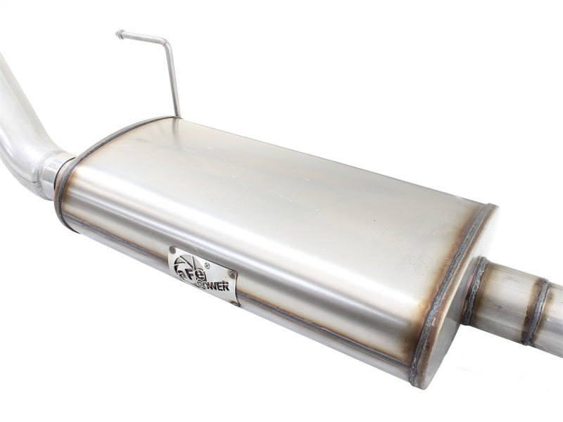 aFe MACHForce XP Exhaust 3in-3.5in SS Single Side Ext CB w/ Polished Tips 15 Ford F150 V8 5.0L CC/SB - 49-43073-P