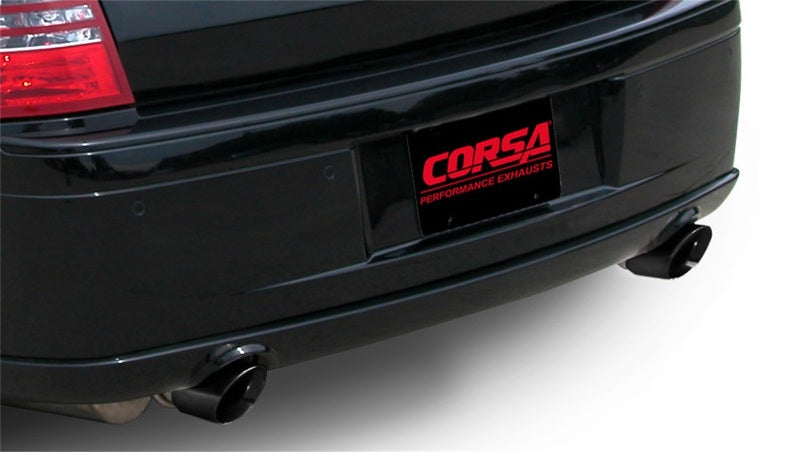 Corsa 2005-2010 Dodge Charger SRT-8 6.1L V8 Black Xtreme Cat-Back Exhaust - 14440BLK