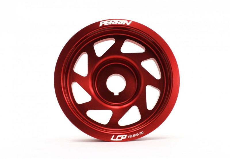 Perrin 93+ Impreza (WRX/STi) Crank Pulley - Red (w/AC) - PSP-ENG-100RD