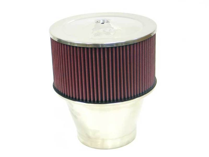 K&N Marine 5.125in FLange ID x 9in OD x 10.5in H Round Straight Flame Arrestor - 59-1196 by K&N Engineering - front view