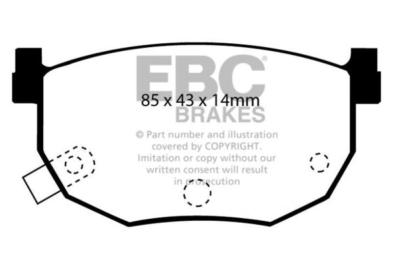EBC 99-01 Hyundai Elantra 2.0 Redstuff Rear Brake Pads - DP3528C