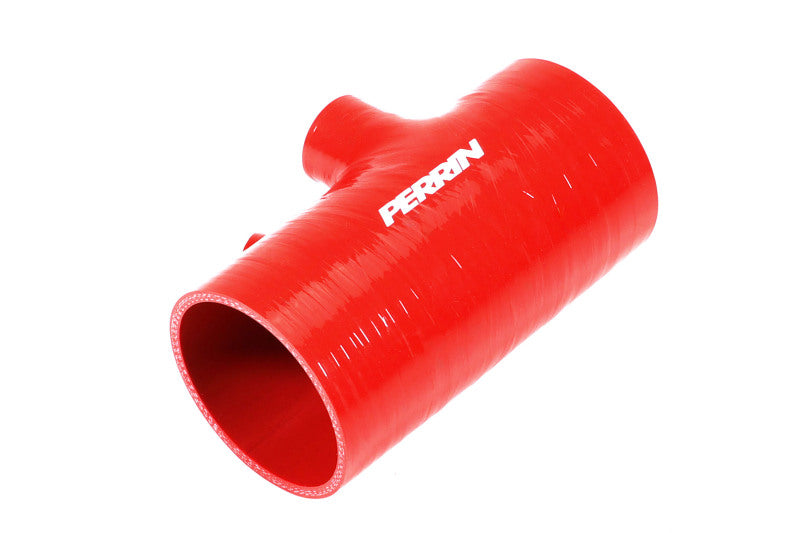 Perrin 22-25 Subaru WRX Short Type Turbo Inlet Hose  - Red - PSP-INT-428RD by Perrin Performance - close-up