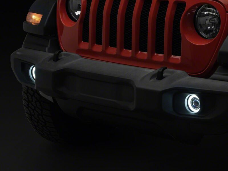 Raxiom 18-26 Jeep Wrangler JL LED Fog Lights with Amber Turn Signal - J227424 - close-up view 6