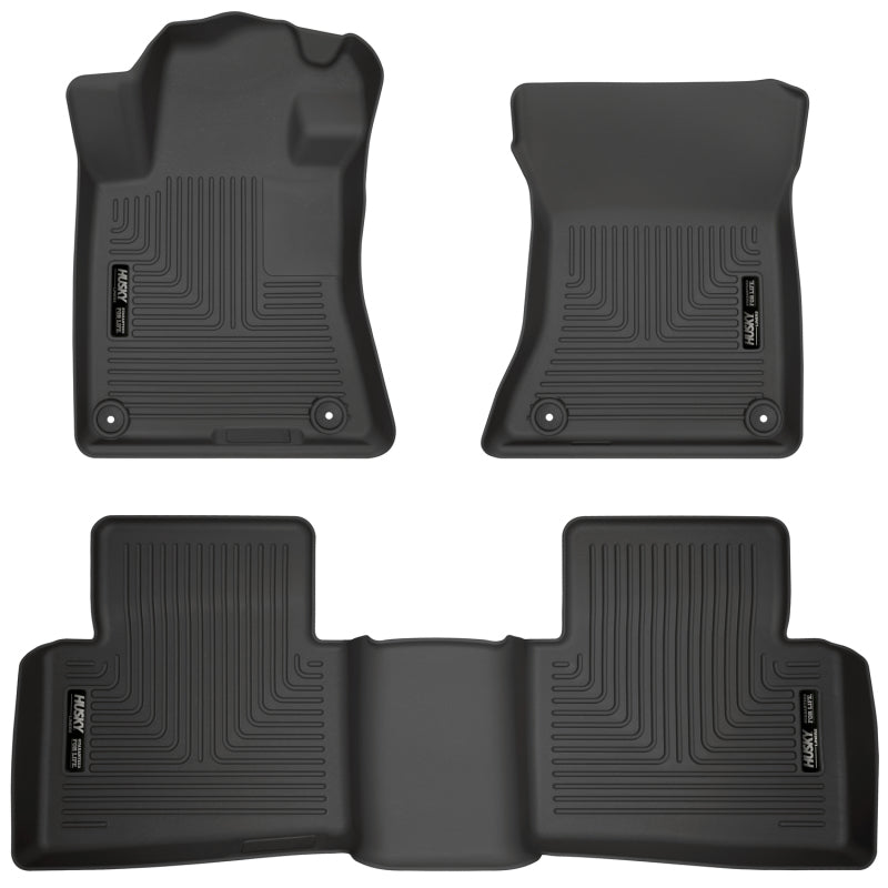 Husky Liners 19-23 Nissan Altima WeatherBeater Black Front &amp; Second Seat Floor Liner - 99381
