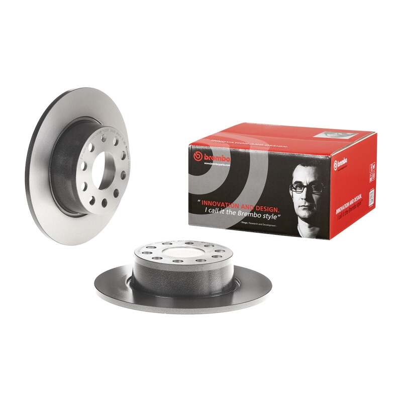 Brembo 2020 VW Jetta Rear Premium UV Coated OE Equivalent Rotor - 08.D425.11