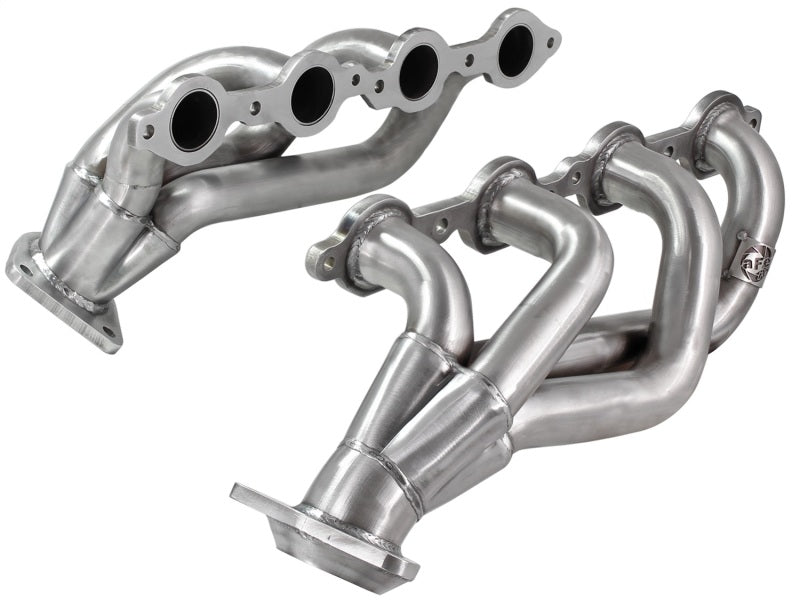 aFe Power Twisted Steel Headers 409 Stainless Steel 02-13 GM Silverado/Sierra 1500 V8 GMT800/GMT900 - 48-44001