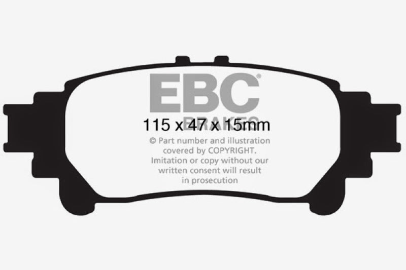 EBC 13+ Lexus GS350 3.5 RWD Ultimax2 Rear Brake Pads - UD1391